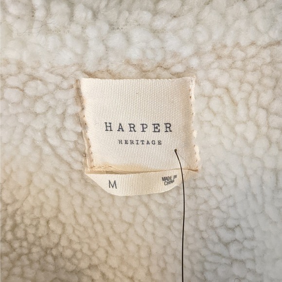 Harper Heritage Soft Pink and Cream Fleece Lined Bomber Jacket Size M - Picture 6 of 7